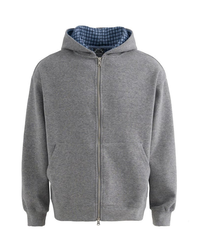 TALKLESSFASHION loose two-way zipper letter hooded sweatshirt