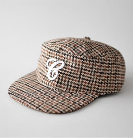 TALKLESSFASHION M（56-58cm） / flat brim hat houndstooth Korean version of niche retro leopard print flat top flat brim hat for men and women, fashion trend, cool and handsome, sweet and spicy, casual and versatile