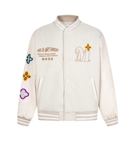 TALKLESSFASHION M / apricot TALKLESSFASHION Industrial Threads: From Baseball to Jackets