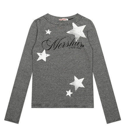 THETLSTUDIO M / Army Green XPKAEAX American Vintage Spice Girl Striped Long Sleeve T-Shirt Women's 2025 Fall Slim Slimming Top Base Layer
