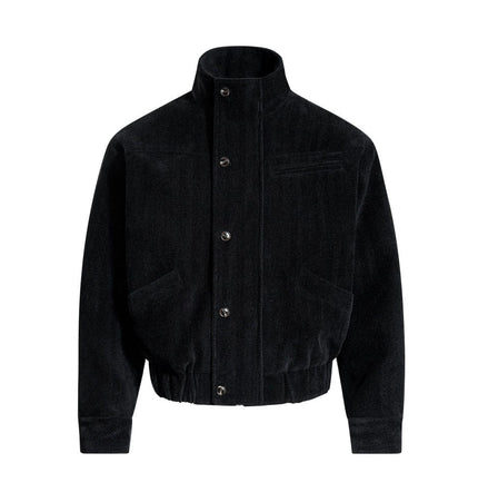 TALKLESSFASHION M / black Cargo Stand-Up Collar High Street Jacket