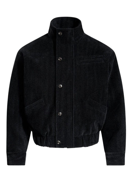 THETLSTUDIO M / black Cargo Stand-Up Collar High Street Jacket