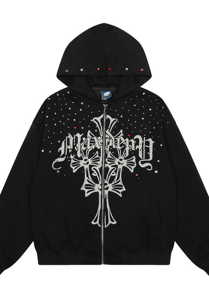 THETLSTUDIO M / black EON 26 spring new spot American street trendy high street individual pattern hooded sweatshirt jacket for men