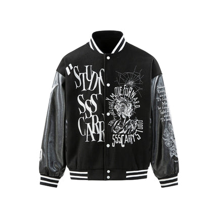 TALKLESSFASHION M / black EON 26 spring new spot American street trendy high street individual pattern loose jacket jacket