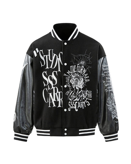 TALKLESSFASHION M / black EON 26 spring new spot American street trendy high street individual pattern loose jacket jacket