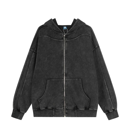 THETLSTUDIO M / black EON 26 spring new spot American street trendy high street personality washed hooded sweatshirt jacket men