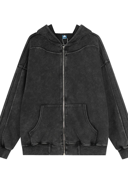 THETLSTUDIO M / black EON 26 spring new spot American street trendy high street personality washed hooded sweatshirt jacket men