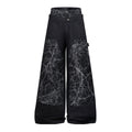 TALKLESSFASHION M / black Jiayiku 2026 new arrivals American high street RO style heavy washed workwear wide-leg jeans loose logging pants