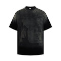 TALKLESSFASHION M / black Jiayiku's 2026 summer new American street hip-hop trendy brand tee cultural shirt gradient color washed destruction T-shirt