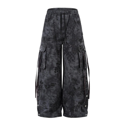 TALKLESSFASHION M / Black Multil - Camouflage Snake Skin Pattern pant -----0471