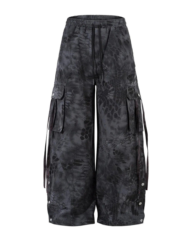 TALKLESSFASHION M / Black Multil - Camouflage Snake Skin Pattern pant -----0471