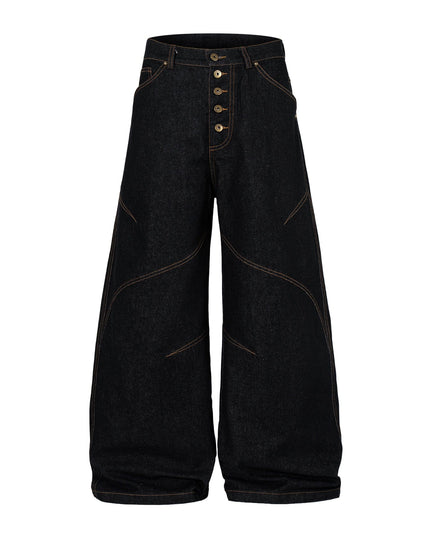 TALKLESSFASHION M / Black - Pants 3302 Jiayiku's 2026 new arrivals, American retro old money style, deconstructed design, washed water, primary color denim jacket, jacket for men