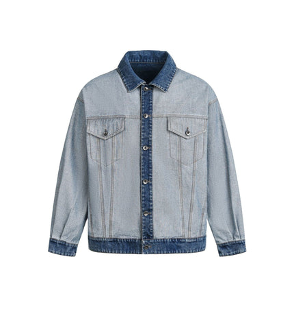 THETLSTUDIO M / blue EON 26 Spring New in stock American vintage patchwork denim cargo jacket jacket men