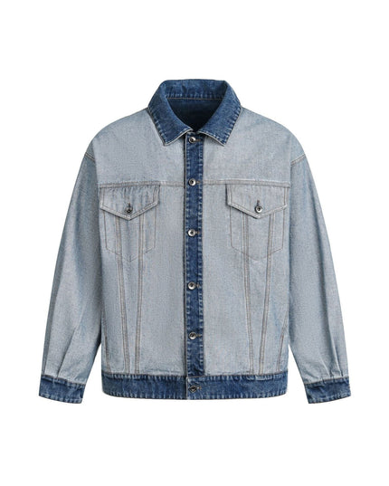 TALKLESSFASHION M / blue EON 26 Spring New in stock American vintage patchwork denim cargo jacket jacket men