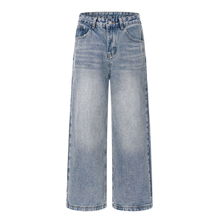 TALKLESSFASHION M / blue EON 26 spring New spot American street trendy high street individuality design washed denim trousers men