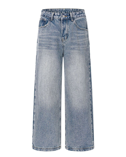 TALKLESSFASHION M / blue EON 26 spring New spot American street trendy high street individuality design washed denim trousers men