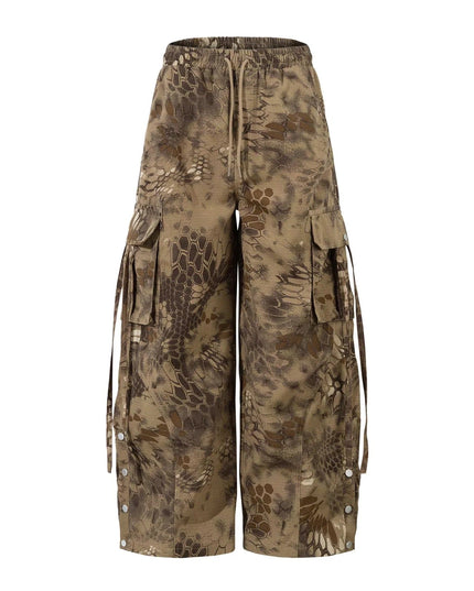 TALKLESSFASHION M / Brown Multil -  Camouflage Snake Skin Pattern pant------8047
