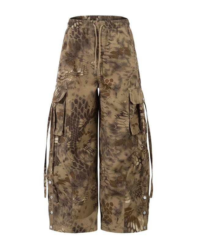 TALKLESSFASHION M / Brown Multil -  Camouflage Snake Skin Pattern pant------8047