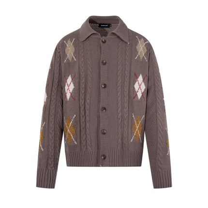 TALKLESSFASHION M / brown Vintage Cozy Knit Cardigan