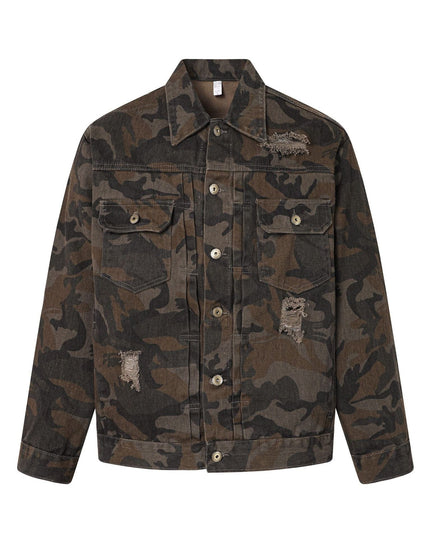 TALKLESSFASHION M / Camouflage EON 26 spring New spot American street trendy high street individuality camouflage design loose jacket jacket for women