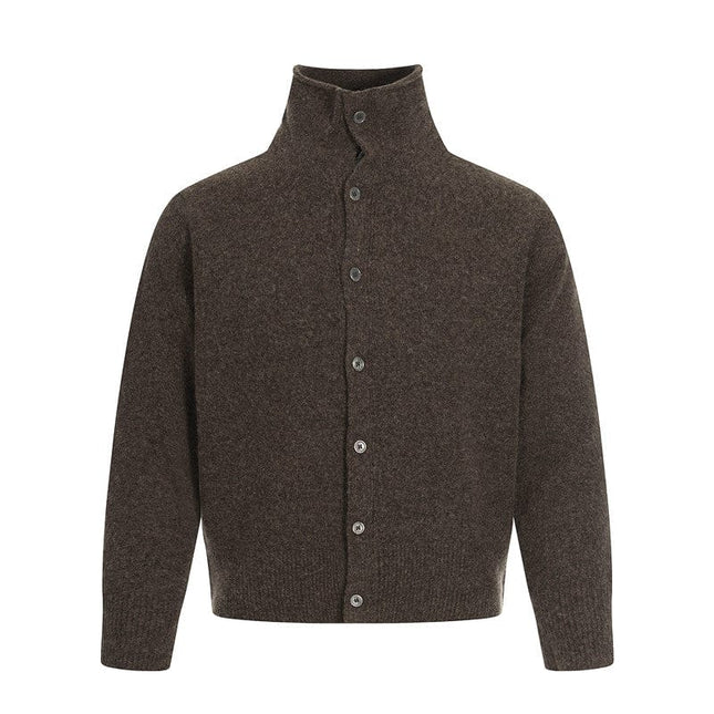TALKLESSFASHION M / Coffee MY018 GXFortune Fall/Winter American Lazy Luxury Wool Blend Cardigan Sweater Loose Knitwear Couple