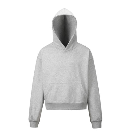 THETLSTUDIO M / flecking gray 0039 American retro trend men's and women's high street version design solid color men's pullover short wide hooded sweatshirt