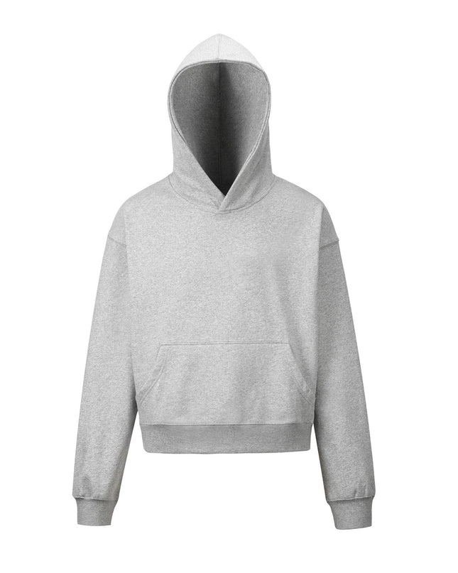TALKLESSFASHION M / flecking gray 0039 American retro trend men's and women's high street version design solid color men's pullover short wide hooded sweatshirt