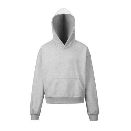 THETLSTUDIO M / flecking gray 0039 American retro trend men's and women's high street version design solid color men's pullover short wide hooded sweatshirt