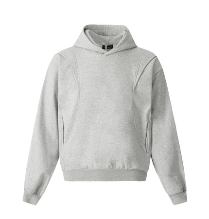 THETLSTUDIO M / flecking gray 0173 American high-end trend solid color neutral deconstructed coat design men's loose cardigan hooded sweatshirt
