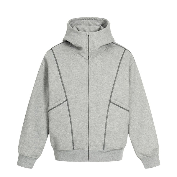 Topline Deconstruction Jacket-Type Hooded Cardigan