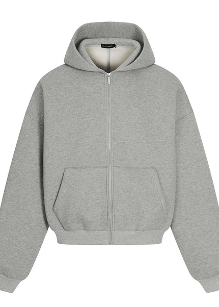 THETLSTUDIO M / flecking gray 0276 American street trend neutral trend retro solid color simple design short and wide men's thickened hooded sweatshirt