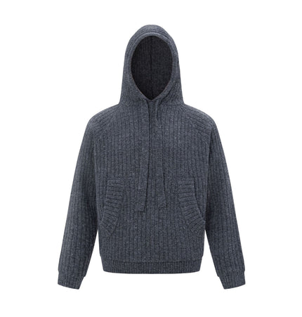 THETLSTUDIO M / gray 27234 American Style 2024 Fall/Winter Vintage Men's Sweater Solid Color Design Premium Men's and Women's Hooded Sweaters Knitwear