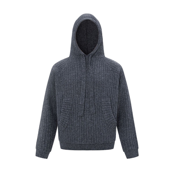 Solid Hooded Knit