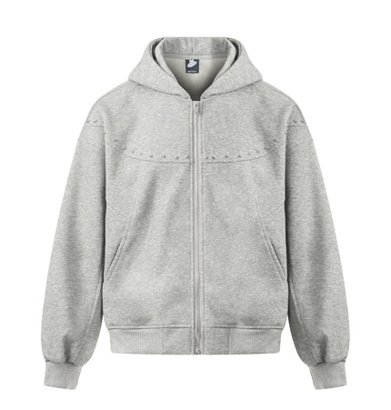 THETLSTUDIO M / gray EON 26 spring new spot American style street trendy high street personality bump design hooded sweatshirt cardigan men