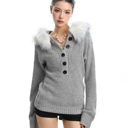 TALKLESSFASHION M / gray Hot Girl Waist-Cinch Knit Top