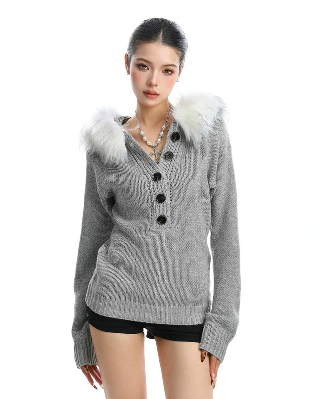 TALKLESSFASHION M / gray Hot Girl Waist-Cinch Knit Top