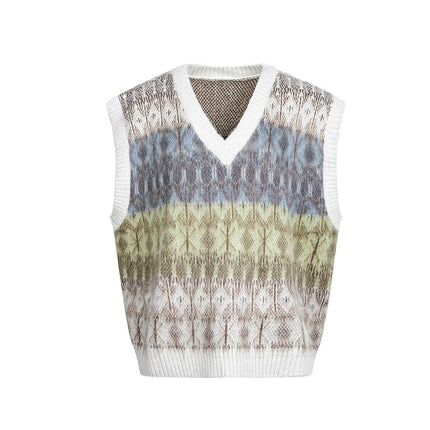 TALKLESSFASHION M / gray Korean Couple V-Neck Sweater Vest