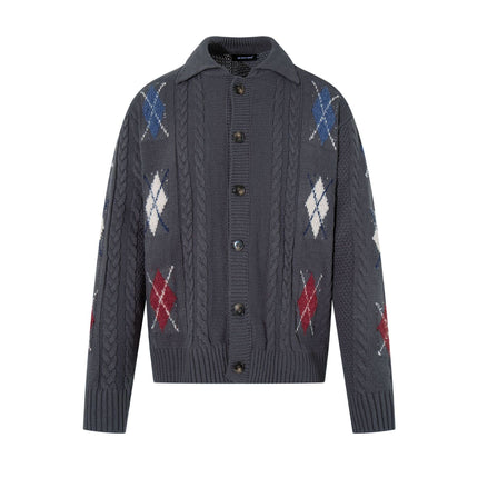 TALKLESSFASHION M / gray Vintage Cozy Knit Cardigan
