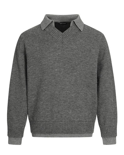 TALKLESSFASHION M / Grey Hyper-Lazy Two-Piece Executive Knit