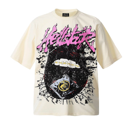 THETLSTUDIO M HELLSTARSTA all-over vintage short-sleeved T-shirt