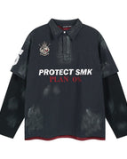 Navy blue spell red