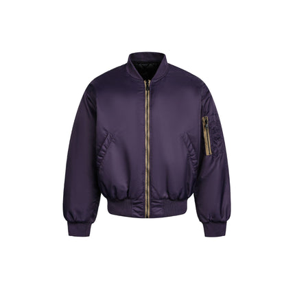 TALKLESSFASHION M / purple American Retro Padded Bomber Jacket