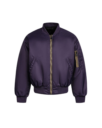 TALKLESSFASHION M / purple American Retro Padded Bomber Jacket