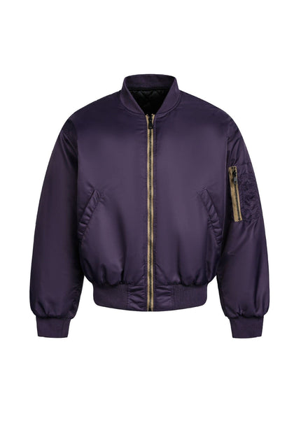 THETLSTUDIO M / purple American Retro Padded Bomber Jacket