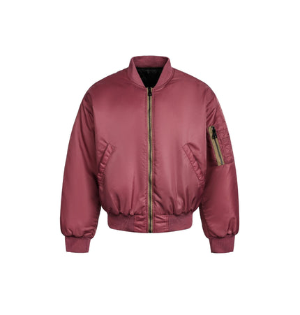 TALKLESSFASHION M / red American Retro Padded Bomber Jacket