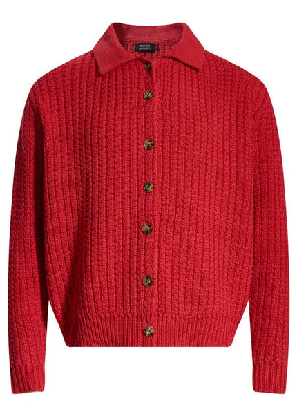 THETLSTUDIO M / red GXFortune American Vintage Button-Down Cardigan Sweater Cleanfit Versatile Lazy Short Knit