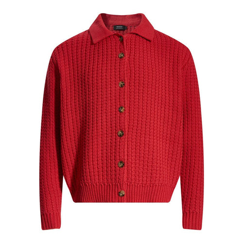 THETLSTUDIO M / red GXFortune American Vintage Button-Down Cardigan Sweater Cleanfit Versatile Lazy Short Knit