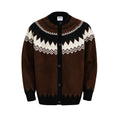 TALKLESSFASHION M / White G551 GXFortune American Vintage Fair Island Crew Neck Cardigan Sweater For Men and Women Couples Lazy Knitwear