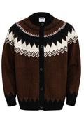 TALKLESSFASHION M / White G551 GXFortune American Vintage Fair Island Crew Neck Cardigan Sweater For Men and Women Couples Lazy Knitwear
