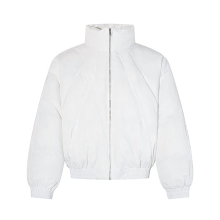 TALKLESSFASHION M / white Retro Winter Padded Jacket
